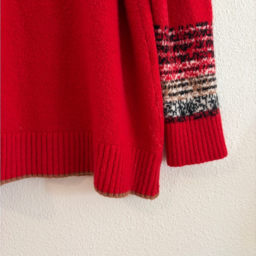 Moth by Anthropologie red Nordic soft sweater size XL - Picture 4 of 7